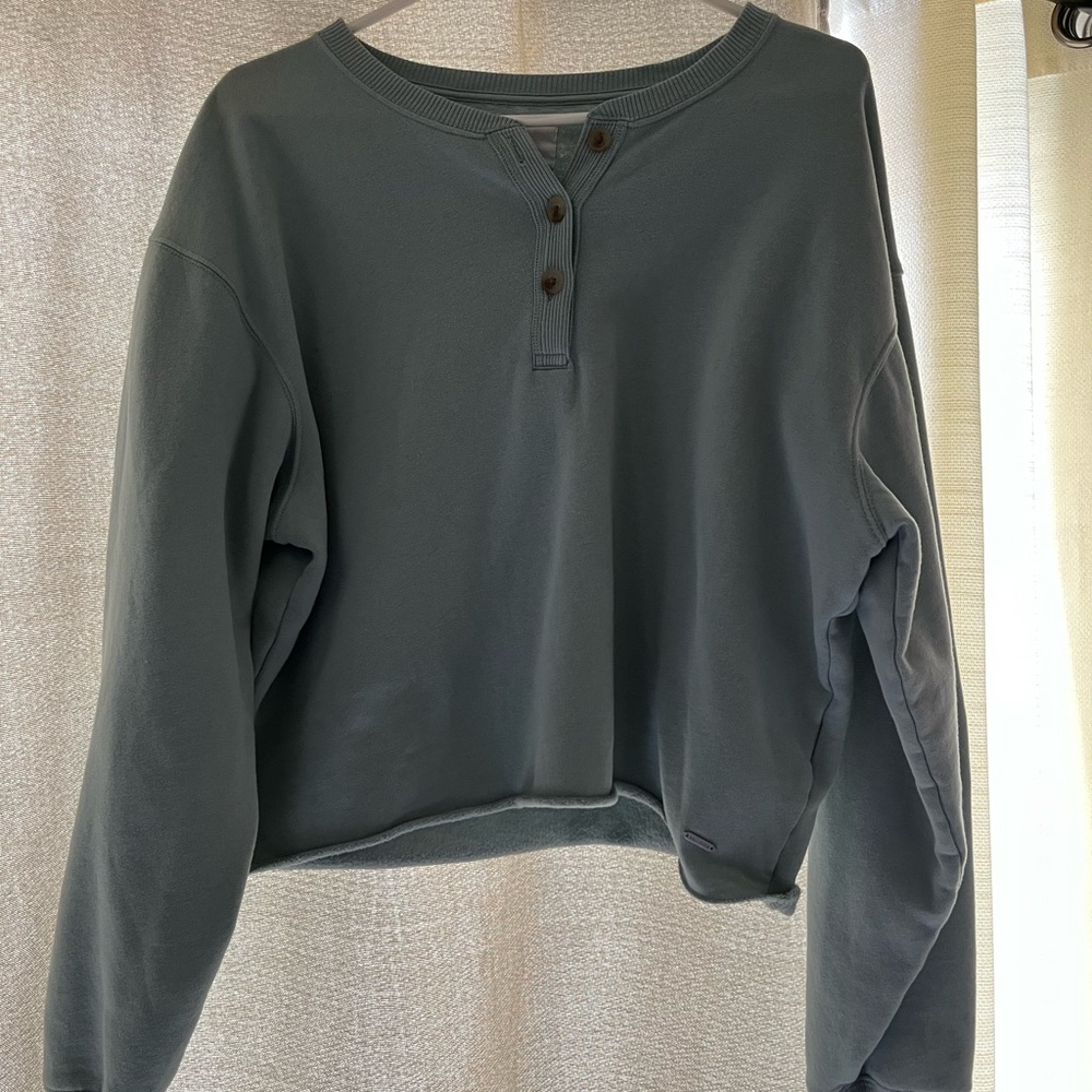 Women's Hollister sea green Button-Up Top